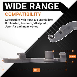 Ultra Durable W10082853 Dishwasher Tine Pivot Clip Replacement Part by BlueStars- Exact Fit for Whirlpool Kenmore Kitchenaid Dishwashers - Replaces WPW10082853 PS11748190 PS1734891 1446946 - PACK OF 2