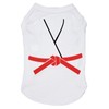 Petitebelle Judo Karate Taekwondo Jersey Puppy Dog Shirt (White/Red, XX-Large)