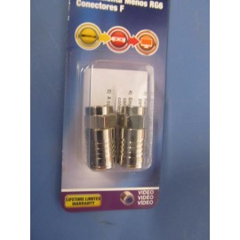 Monster Tool Less RG6 F Connectors  Package of 2.  #140079-00   NEW