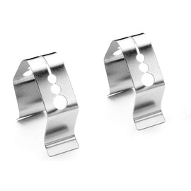 Snowtain Set of 4 Grill Thermometer Holder, Stainless Steel Thermometer Temperature Sensor Clip Holder, Clips for Grill Roasting Thermometer Made of Stainless Steel for Attaching the Temperature
