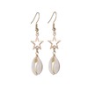 Boho Cowrie Shell Earrings Gold Beach Shell Earrings Pearl Shell