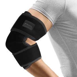 ReaPro Ellenbogenbandage, verstellbare Ellenbogen Bandagen für Herren & Damen, Ellenbogenschoner bei Tennisarm Golferarm, Ellenbogenstütze für Badminton Squash, rechts oder links tragbar aus Neopren
