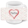 Liebestasse mit Namen Martha und schönem Love-Motiv mit Herzen -