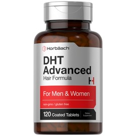 Horbäach DHT Advanced Hair Formula | 120 Tablets | Non-GMO and Gluten Free Hair Formula Blend with Saw Palmetto, Kudzu, and Fo-Ti | Horbäach