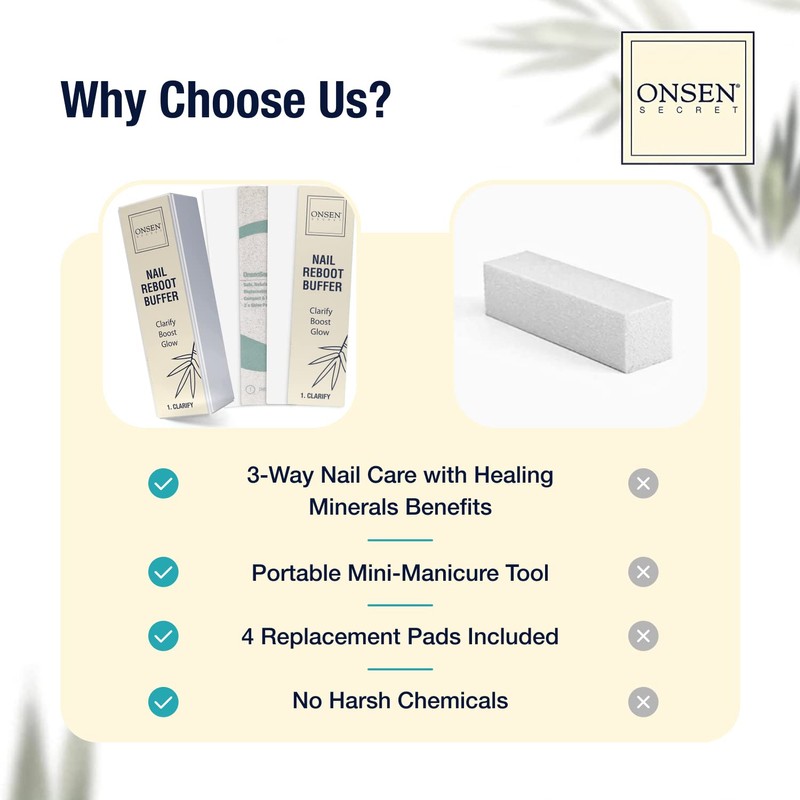 Professional Nail Buffer by Onsen - Ultimate Shine Nail Buffing