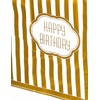 Unique Party 49583 - Plastic Golden Birthday Tablecloth, 7ft x