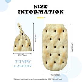 Qiohoey 3D Funny Realistic Food Saltine Cracker Newborn Baby Swaddle Blanket With Beanie Hat Receiving Blanket Soft Baby Sleep Sack Wraps Blankets Gifts For Boys Girls Infant