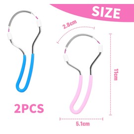 EUYKQNOI 2 Stück Gesichtsepilierer, Frühlings Gesichtsepilierer, Manueller Tragbarer Kunststoff Epilierer,Edelstahl Epilierer, Für Gesichtshaarentfernung,Stirn,Wange,Oberlippe,Pink und blau