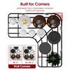 Sakugi Corner Shower Caddy, Large, 2-Pack, Soap Holder & Hooks,