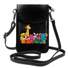 JMI Animal Smartphone Pouch, Genuine Leather, Shoulder Bag, Thin, Women's, Men's, Mini Pouch, Popular, Wallet, Diagonal Bag, Height 7.5 x Width 4.9 x Thickness 1.6 inches (19 x 12.5 x 4 cm)