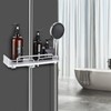LOLYPOT Shower Shelf No Drilling Telescopic 32-48 cm, Shower Shelf