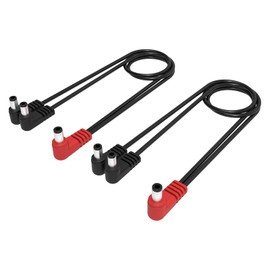 YXQZH Guitar Pedal Power Cable 2-Way Stereo Split, 2-Pack