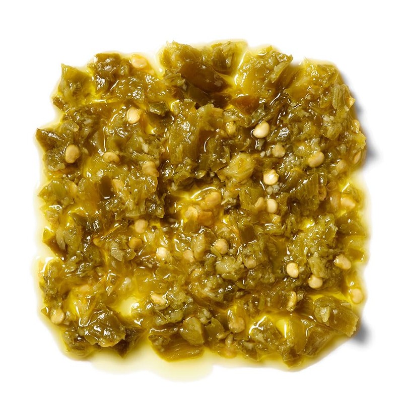 Roland Foods Hot Green Chili Crunch, 35.2 Oz Jar, Pack