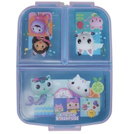 OM SUPPLIES Gabby's Dollhouse Reusable Sandwich Lunch Box 3 Multi Compartment Kids Children School (Gabby)