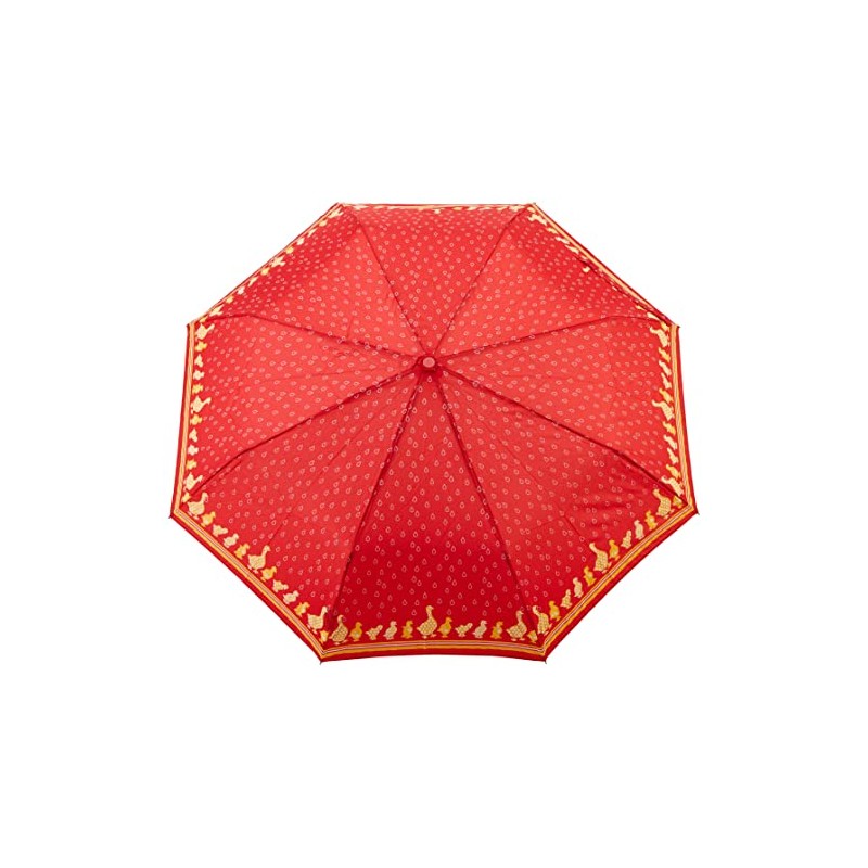 Clifton Duck Handle Mini Maxi, Yellow Ducks Print On Red