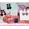 UAREBST Love Mom Heart Dangle Earrings for Women, Mother's Day
