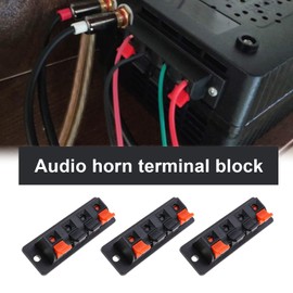 eMagTech Terminal Strip Speaker 4-Pin Amplifier Spring Seal Pliers Test Clip Speaker Stereo Band Shape Release Plug Plate 4 Positions Pack of 10