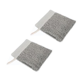 BIUDECO 2Pcs Drawstring Soap Saver Pouches Linen Mesh Foaming Bags for Comfortable Skin Cleansing for Quick Drying and Exfoliating Bathroom