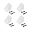 MroMax 100PCS Plastic Corner Braces White L Bracket Shelf Closet