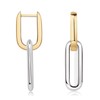 Two-Toned Convertible Cubic Zirconia Earrings for Women | Link Chain