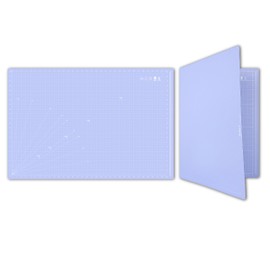 iMAT Flip Cutting Mat Note A1 (Inch Version), 24 x 36 in (60 x 90 cm), Foldable, Ideal for Crafts, Paper Cutting, Large Leather and Cloth Projects, Sketching, Drawing (Light Blue)