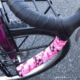 NOGUCHI NTB-007 Bicycle Bar Tape [Pixel Camo Bar Tape] Pink Left & Right Set Small