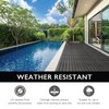 Design House Square Deck Tiles, Interlocking Wood Composite Decking, 1000lb