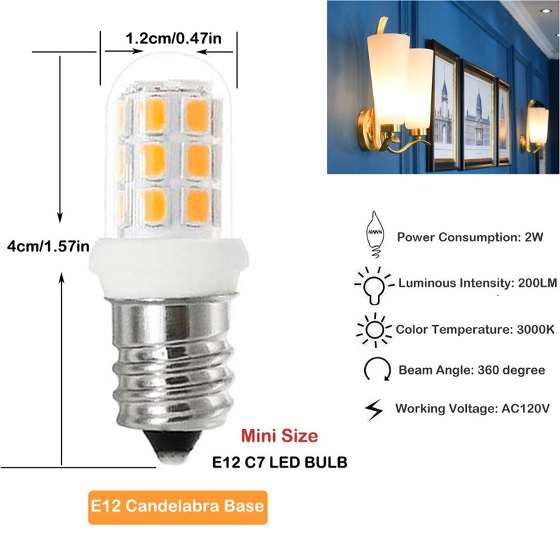 G MGY OLED E12 LED Bulbs Replacement for 15W Himalayan