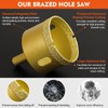 MARSBASE Diamond Hole Saw Kit, 10 PCS Dry/Wet Brazing Tile