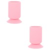 Mikinona 2pcs Ergonomic Makeup Brush Pen Holder Suction Cup Desk
