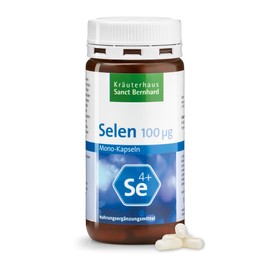 Sanct Bernhard Selenium 100 µg Mono Capsules with Pure Selenium, Contents 180 Capsules