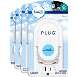 Febreze Plug In Air Freshener Scented Oil Warmer, 1 Count (Pack of 4) (Oil Not Included)