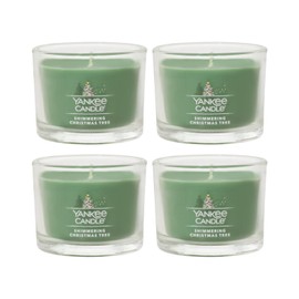 Yankee Candle Minis Jar, Shimmering Christmas Tree, 1.3 OZ (Pack of 4)