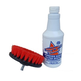 Bring It On Cleaner Water Spot Remover Plus 5 Inch Cleaning Drill Scrub Brush, Cleaning Drill Scrub Brush, Cleaning Brush for Drill, Drill Brush Attachment (16 oz)