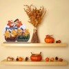 Wooden Fall Pumpkin Table Decorations - Thankful, Grateful, Blessed Tabletop