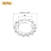 uxcell 30Pcs External Tooth Washers, M8 Steel Zinc Finish External