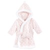 Hudson Baby Unisex Baby Plush Animal Face Bathrobe, Pink Polka