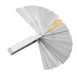 Stainless Steel Feeler Gauge, 32 Blades Feeler Gauge Set Dual Marked Metric and Imperial Gap Feeler Gauges Measuring Tool