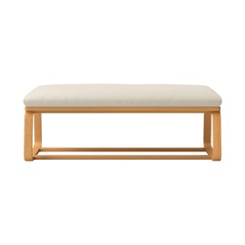 MUJI KB488A2A Bench 1 Cover for Living and Dining Room, Washed Cotton Canvas, Produced
