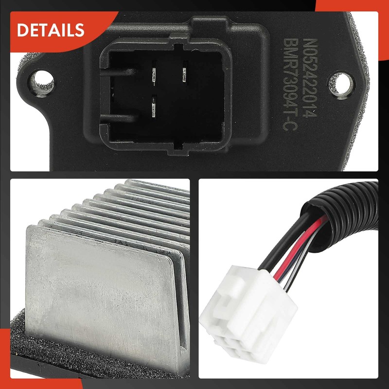 A-Premium HVAC Blower Motor Resistor with Wire Harness Kit Compatible