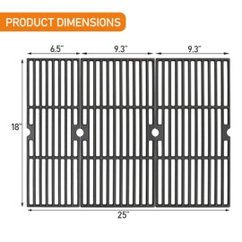 Grill Grates for Charbroil Performance 463342119 463347017 463335517 463376017, Grill Grates Replacement for Char-Broil 463347418 463347519 463342118 463347518, G470-0003-W1 G470-0002-W1, 18" x 25"