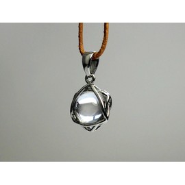 [World Accessories Carmelo] Hexagram Lucky Star Crystal Crystal Pendant Silver Star of David, Glass Stone Silver