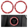 JUSTTOP 2PCS Car Bling Crystal Rhinestone Engine Start Ring Decals,
