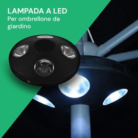 Avilia Garden Parasol LED Lamp - Ideal for Lighting Your Evenings on the Patio or Garden - Made from Durable Materials and Adjustable in Height and Tilt