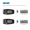 Jayron Digital Wireless Hour Meter,Vibration Activation,Maintenance Reminder,Resettable Job Timer,User Lock