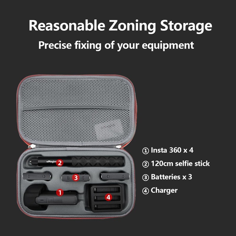 Gdraco Insta 360 x4 Bag Carry Bag Storage Bag for