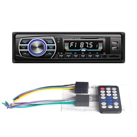 12V/24V Car Radio Bluetooth Car MP3 Player 1DIN OLED Color Screen Turner Aux-in Support Hands-Free Calls FM 2USB/SD/MMC Card Reader with ISO Plug and Remote Control