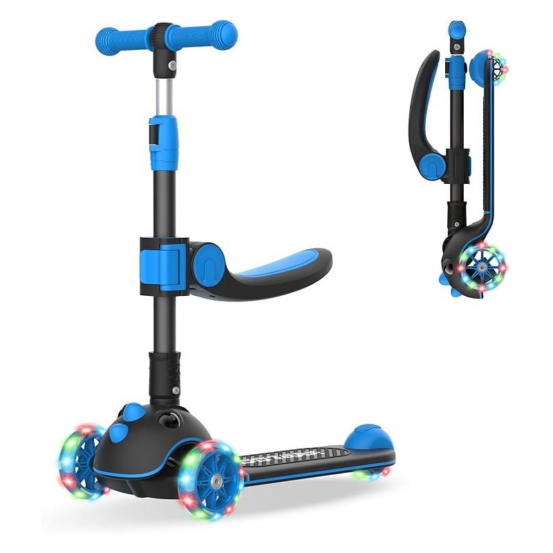 Gotrax KS3 Pro Kids Scooter: Light-Up Wheels, Foldable Design, Anti-Slip