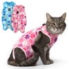 Cat Recovery Suit: Pink Cat Surgery Recovery Suit Female w/Paw