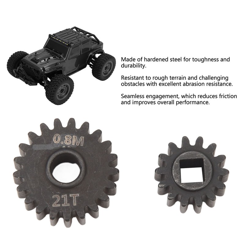 RC Car Reduction Gear Black Steel Smooth Running 0.8M 14T